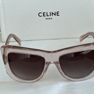 CELINE CL 40157U 73K CLEAR GLITTER GRADIENT AUTHENTIC FRAME SUNGLASSES 57-18